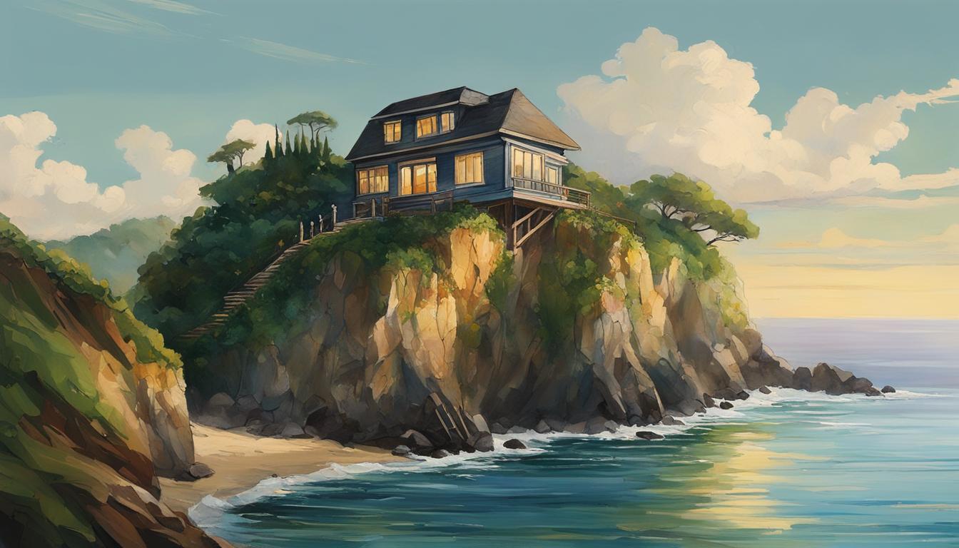 minecraft cliff house