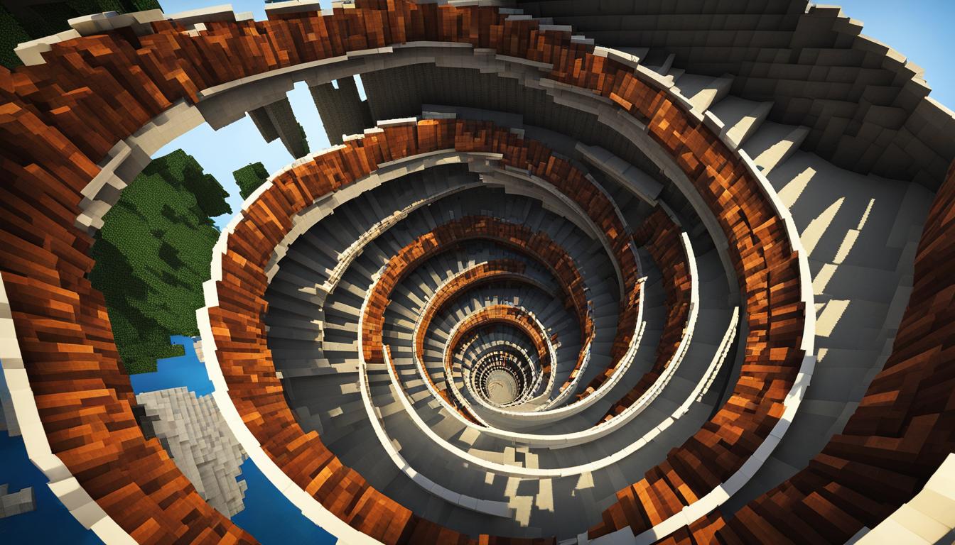 minecraft spiral staircase